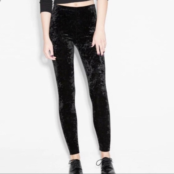 Mossimo at Target: Black Crushed Velvet Legging SzS - Picture 1 of 5